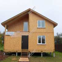 Дом в деревне Крюково одноэтажный с мансардным этажом 126,7 м² из СИП панелей | фото, отзывы, цена